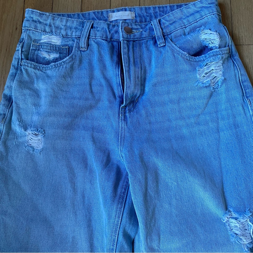 Altar'd State Jeans Women’s 27 Distressed Blue Cotton 34” Casual Juniors - Picture 2 of 11